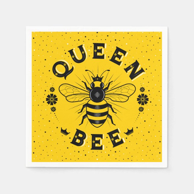 Queen Bee Party Napkins Serviette (Vorderseite)