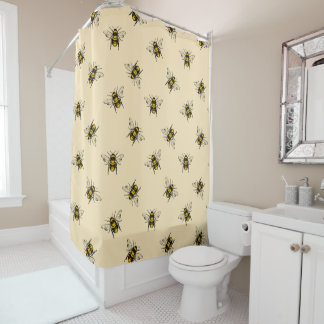 Queen Bee Pattern Duschvorhang