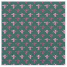 Queen Bee Pattern Fabric Stoff
