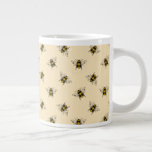 Queen Bee Pattern Jumbo-Tasse