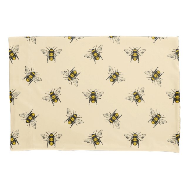 Queen Bee Pattern Kissenbezug (Vorderseite-Links)