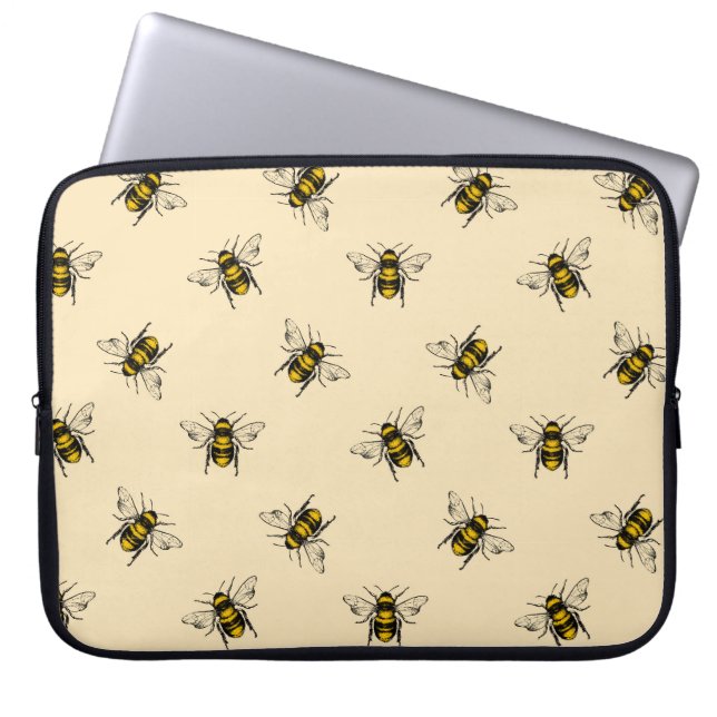 Queen Bee Pattern Laptopschutzhülle (Vorderseite)