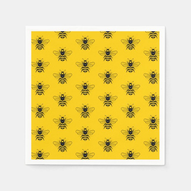 Queen Bee Pattern Party Napkins Serviette (Vorderseite)