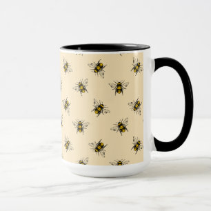 Queen Bee Pattern Tasse