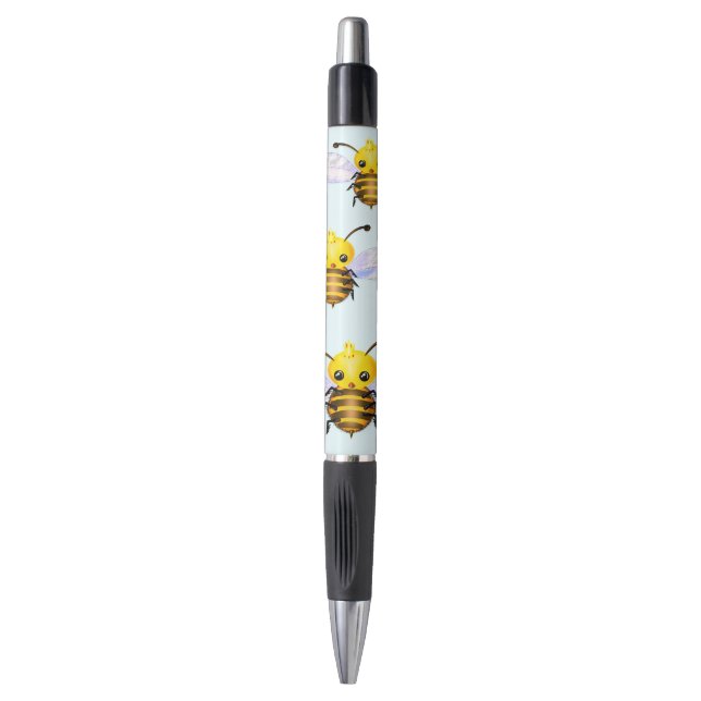 Queen Bee Pen - Ihre Farbe - Text Kugelschreiber (Vorderseite Vertikal)