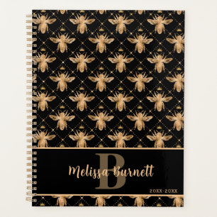 Queen Bee Personalisiert Black Gold Design Planer
