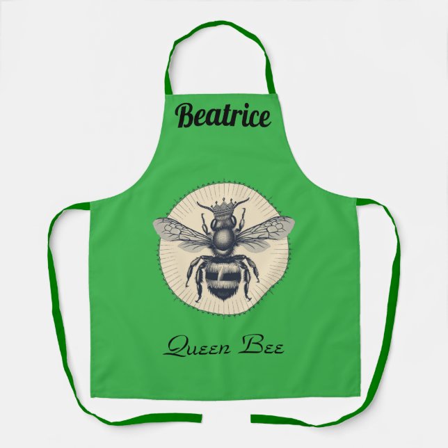 Queen Bee Personalisiert Schürze (Vorderseite)