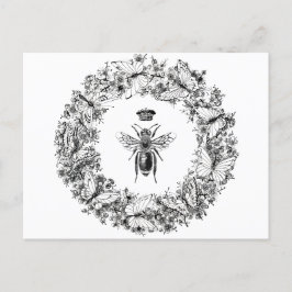 Queen Bee Rettete den Butterfly Kranz Postkarte