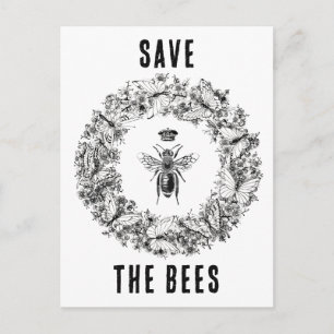 Queen Bee Rettete den Butterfly Kranz Postkarte