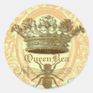 Queen Bee Round Siegel oder Stickers