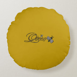 Queen Bee Round Throw Kissen