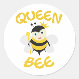 Queen Bee Runder Aufkleber