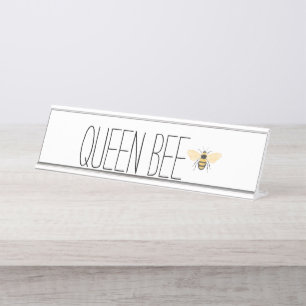 Queen Bee Schreibtischnamensplakette