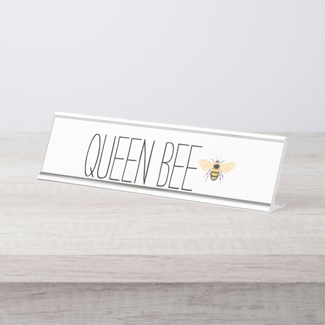 Queen Bee Schreibtischnamensplakette (Vorderseite )