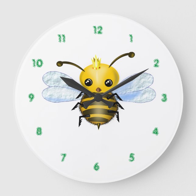 Queen Bee Wall Clock Große Wanduhr (Vorderseite)
