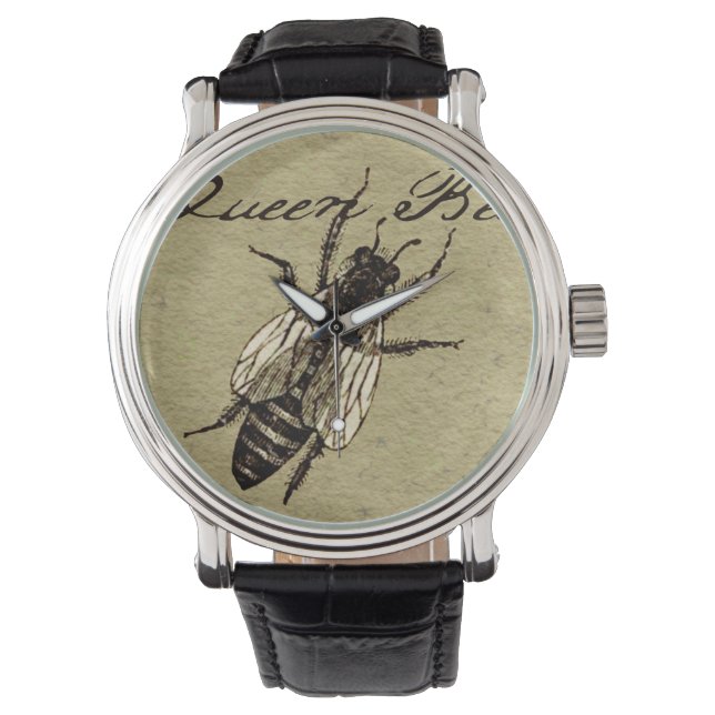 Queen Bee Wildlife Bug Insect Armbanduhr (Vorderseite)