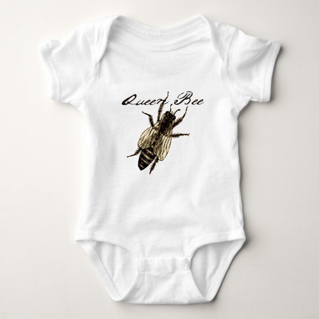 Queen Bee Wildlife Bug Insect Baby Strampler (Vorderseite)