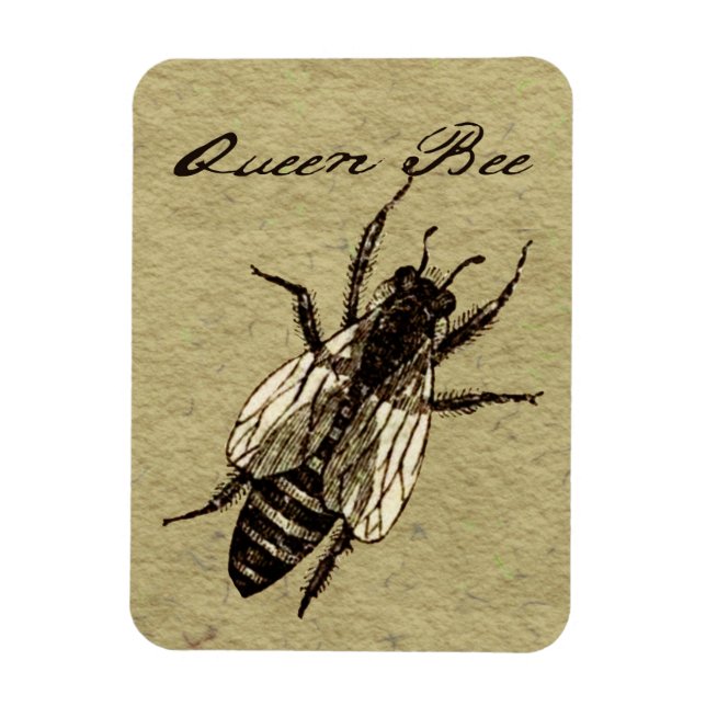 Queen Bee Wildlife Bug Insect Magnet (Vertikal)