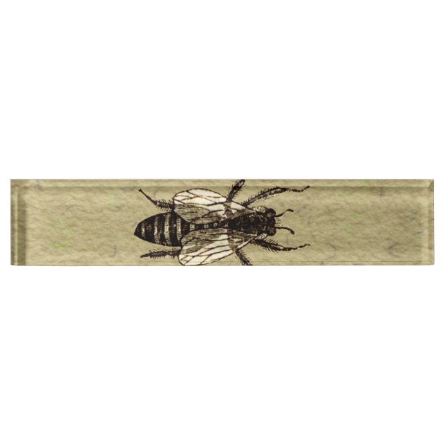 Queen Bee Wildlife Bug Insect Namensplakette (Vorderseite)