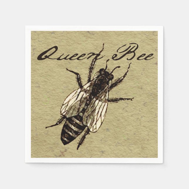 Queen Bee Wildlife Bug Insect Serviette (Vorderseite)
