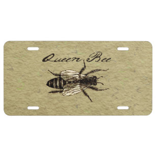 Queen Bee Wildlife Bug Insect US Nummernschild