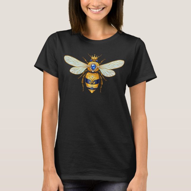 Queen Bee With Crown T-Shirt (Vorderseite)