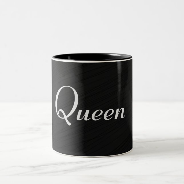 Queen Black Elegant Zweifarbige Tasse (Mittel)