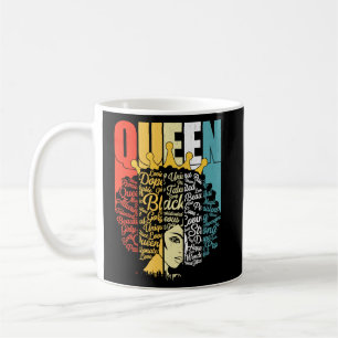 Queen Black History Natural Hair Afro Black Women Kaffeetasse