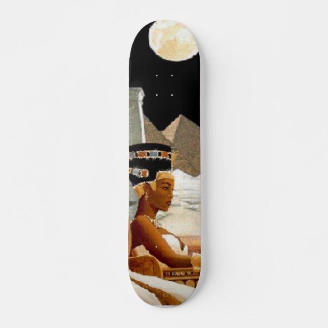 Queen black Old Egypt Skateboard (Vorne)