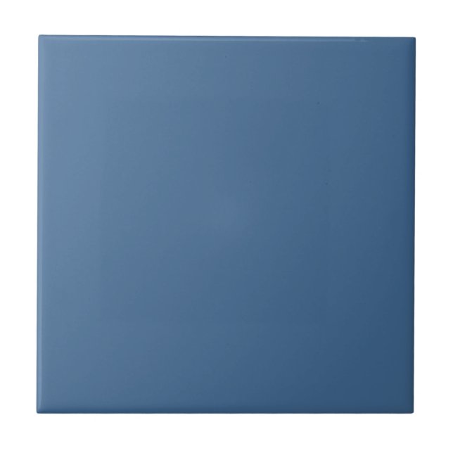 Queen Blue Solid Color Tile Fliese (Vorderseite)