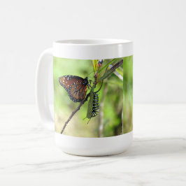 Queen Butterfly und Monarch Raupe Tasse