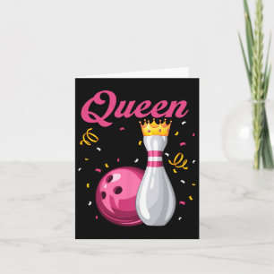 Queen Button Bowler Bowling Lover Bowling Queens Karte
