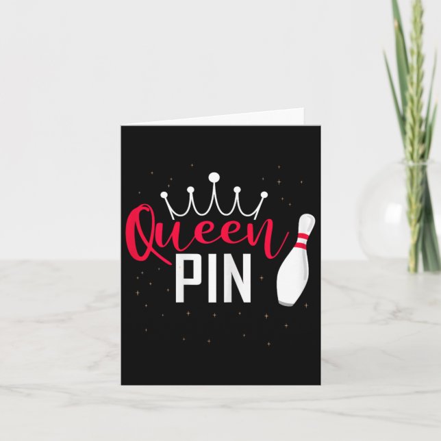 Queen Button Shirt Bowler Bowling League of Bowlin Karte (Vorderseite)