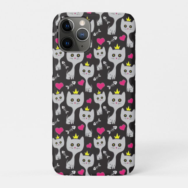Queen Cat Pattern Case-Mate iPhone Hülle (Rückseite)