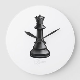 Queen Chess Piece Halloween Costume Chess Lover Große Wanduhr