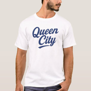 Queen City Charlotte NC Retro Script Design - Caro T-Shirt
