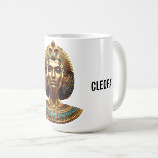Queen Cleopatra – Golden Egyptian Majesty Art Desi Kaffeetasse