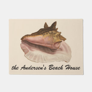 Queen Conch Muschel Seashell, Vintag maritimes Leb Fußmatte