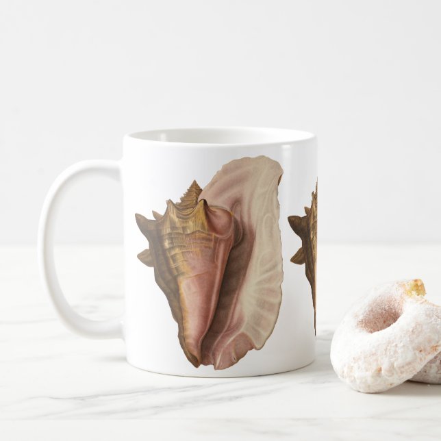 Queen Conch Muschel Seashell, Vintag maritimes Leb Tasse (Mit Donut)