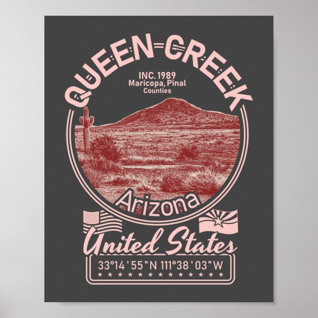 QUEEN CREEK ARIZONA - HIGHWAY LAND POSTER (Vorne)