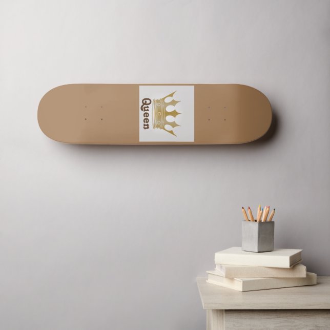Queen /Crown Design Skateboard (Wandkunst (Horz))