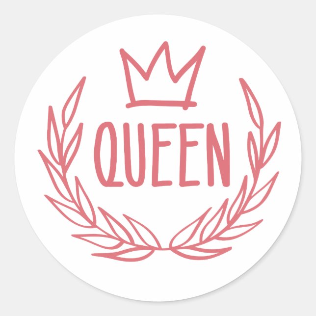 Queen Crown Laptop Sticker (Vorderseite)