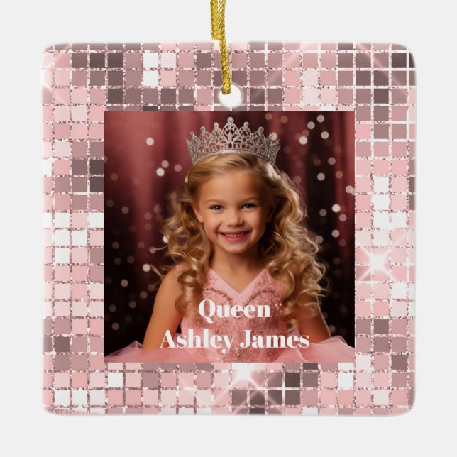 Queen Custom Photo Christmas Ornament (Vorderseite)