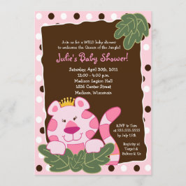 QUEEN DER JUNGLE TIGER 12x18 Baby Dusche Einladung