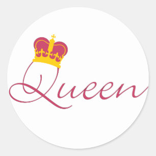 Queen Design Runder Aufkleber