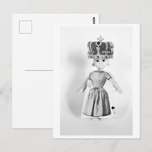 Queen doll - Orsennes la Reine Postkarte (Vorne/Hinten)