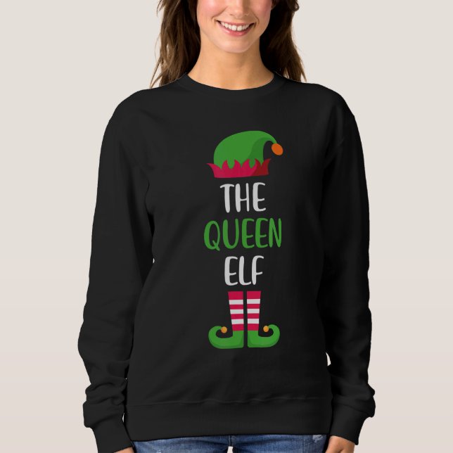 Queen Elf Family Matching Group Christmas Pajama Sweatshirt (Vorderseite)