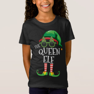 Queen Elf Matching Christmas Party Pjs Family Outf T-Shirt