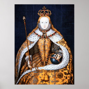 QUEEN ELIZABETH 1 CORONATION 1559 POSTER