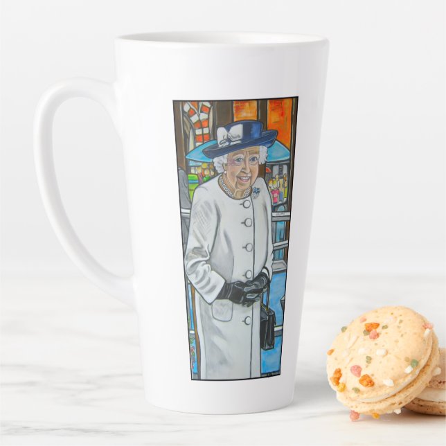 Queen Elizabeth At Paddington Station Milchtasse (Beispiel)